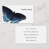 Realistisch schilderen van rode Paarse vlinder Visitekaartje (Voorkant / Achterkant)