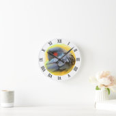 Realistisch schilderij van Black Palm Cockatau Ronde Klok (Huis)