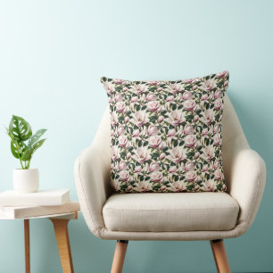 Realistisch schilderij van bloeiende magnolia kussen