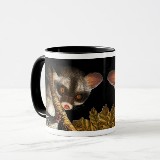 Realistisch schilderij van civet mok (Voorkant links)