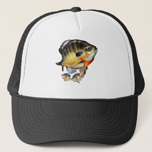 Realistisch schilderij van een Bluegill Trucker Pet (Voorkant)
