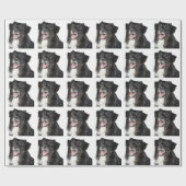 Realistisch schilderij van een mooie hond cadeaupapier (Vlak)