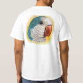 Realistisch schilderij van Quaker Parrot T-shirt (Achterkant)