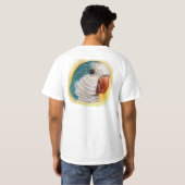 Realistisch schilderij van Quaker Parrot T-shirt (Achterkant volledig)