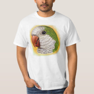 Realistisch schilderij van Quaker Parrot T-shirt