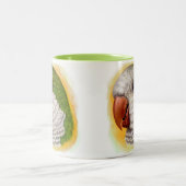 Realistisch schilderij van Quaker Parrot Tweekleurige Koffiemok (Center)