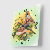 realistisch schilderij zebra vierkante klok (Hoek)