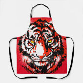 Realistisch Schort van de Rode Tijger (Voorkant)