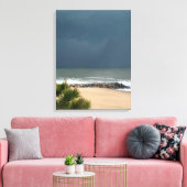 Realistisch seizoenskapje Delaware Beach Rain Canvas Afdruk (Insitu (Woonkamer))