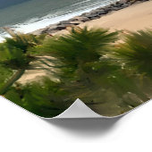 Realistisch seizoenskapje Delaware Beach Rain Poster (Hoek)