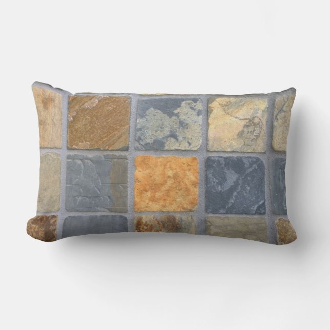 Realistisch slate tegels kussen (Voorkant)