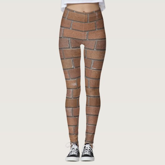 Realistisch staal voor rode terra Cotta Leggings (Voorkant)
