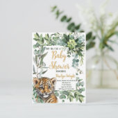 Realistisch Tiger Cub Genderneutraal Baby shower Briefkaart (Staand voorkant)