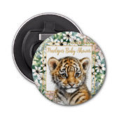 Realistisch Tiger Cub Genderneutraal Baby shower Button Flesopener (Voorkant)
