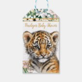 Realistisch Tiger Cub Genderneutraal Baby shower Cadeaulabel (Voorkant)