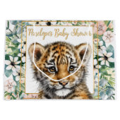 Realistisch Tiger Cub Genderneutraal Baby shower Groot Cadeauzakje (Voorkant)