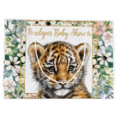 Realistisch Tiger Cub Genderneutraal Baby shower Groot Cadeauzakje (Achterkant)