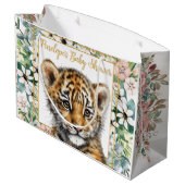 Realistisch Tiger Cub Genderneutraal Baby shower Groot Cadeauzakje (Achterkant Gekanteld)