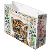Realistisch Tiger Cub Genderneutraal Baby shower Groot Cadeauzakje (Voorkant Gekanteld)