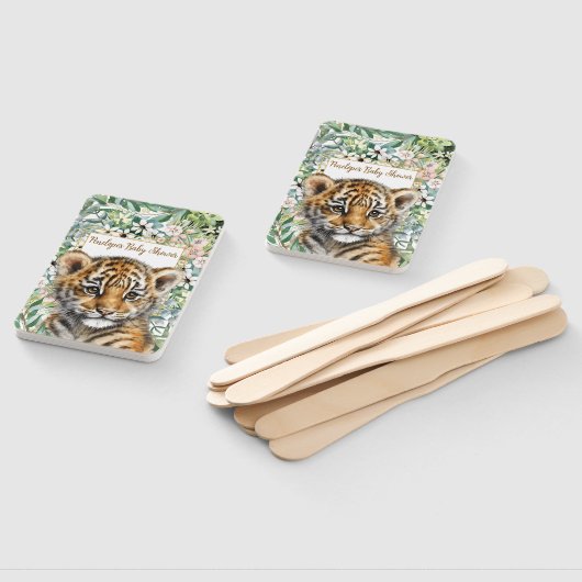 Realistisch Tiger Cub Genderneutraal Baby shower Handwaaier (Niet-gemonteerd)