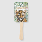 Realistisch Tiger Cub Genderneutraal Baby shower Handwaaier (Voorkant)