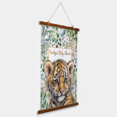 Realistisch Tiger Cub Genderneutraal Baby shower Hangend Wandkleed (Gebogen)