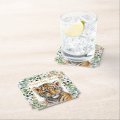 Realistisch Tiger Cub Genderneutraal Baby shower Kartonnen Onderzetters (Insitu)