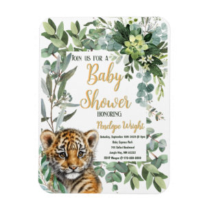 Realistisch Tiger Cub Genderneutraal Baby shower Magneet