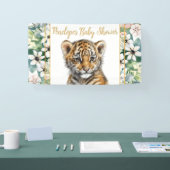 Realistisch Tiger Cub Genderneutraal Baby shower Spandoek (Beurs)