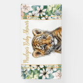 Realistisch Tiger Cub Genderneutraal Baby shower Spandoek (Verticaal)