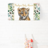 Realistisch Tiger Cub Genderneutraal Baby shower Spandoek (Insitu)