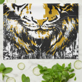 Realistisch Tiger Kitchen Towel - Cool Tiger Head Theedoek (Gevouwen)