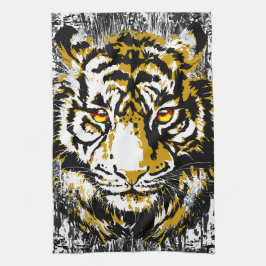 Realistisch Tiger Kitchen Towel - Cool Tiger Head Theedoek