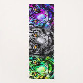 Realistisch Tiger Yoga Mat Green - grote katten in (Voorkant)