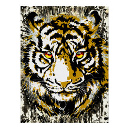 Realistisch tijger Poster Glossy - Cool Tiger Head