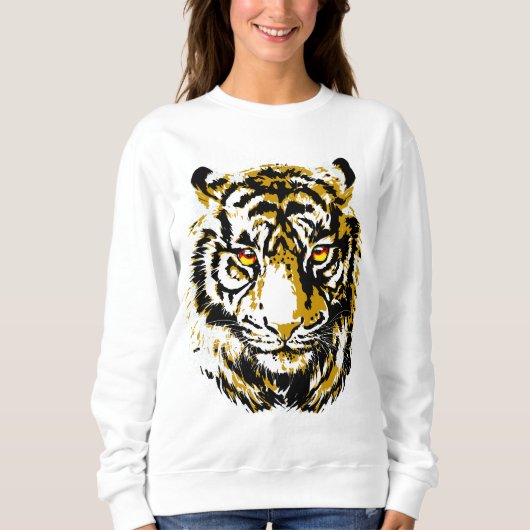 Realistisch tijger Sweatshirt - Cool Tiger Head (Voorkant)