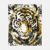 Realistisch tijgervliegenmandje - Cool Tiger Head Fleece Deken (Voorkant)