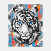 Realistisch tijgervliegenmandje - Cool Tiger Head Fleece Deken (Voorkant)