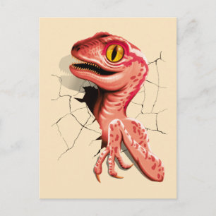 Realistisch Velociraptor Dinosaur Hatching Briefkaart