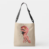 Realistisch Velociraptor Dinosaur Hatching Crossbody Tas (Achterkant)