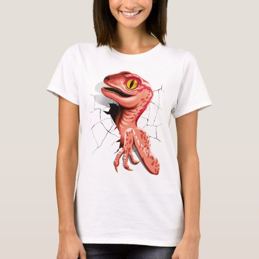 Realistisch Velociraptor Dinosaur Hatching T-shirt (Voorkant)