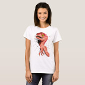 Realistisch Velociraptor Dinosaur Hatching T-shirt (Voorkant volledig)