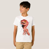 Realistisch Velociraptor Dinosaur Hatching T-shirt (Voorkant volledig)