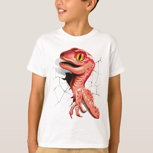 Realistisch Velociraptor Dinosaur Hatching T-shirt (Voorkant)