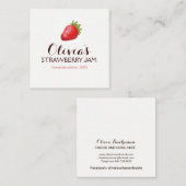 Realistisch Visitekaartje aardbeibakkerij (Voorkant / Achterkant)