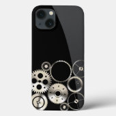 Realistisch vistuig op zwart en grijs Case-Mate iPhone case (Achterkant)