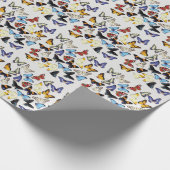 Realistisch vlinders collectie. cadeaupapier (Hoek)