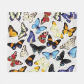 Realistisch  vlinders collectie. fleece deken (Voorkant (Horizontaal))