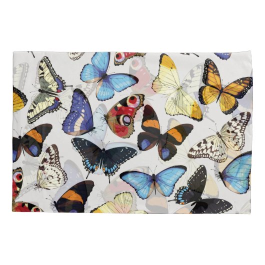 Realistisch vlinders collectie. kussensloop (Achterkant)