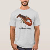 Realistisch voorbeeld illustratie aangepaste boods t-shirt (Voorkant)